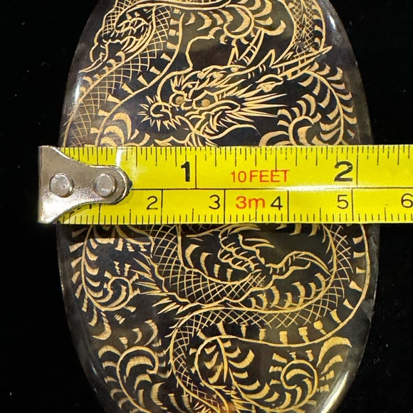 Set of Two Vintage Faux Tortoiseshell Dragon Snuff or Trinket Boxes - Picture 8 of 10